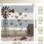 Rideaux de douche Rustic Windmill Butterfly, 71 x 71