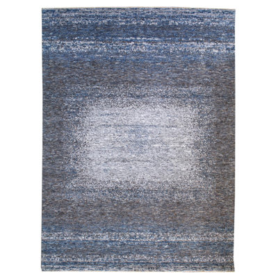 Tapis bleu tissé à la main Sahara