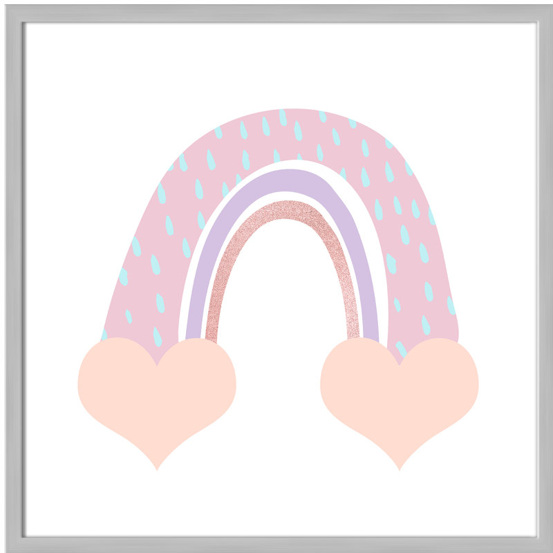 Arc-en-ciel 1, H 23,5 po x l 23,5 po x P 1,19 po, Encadré de boîte argent