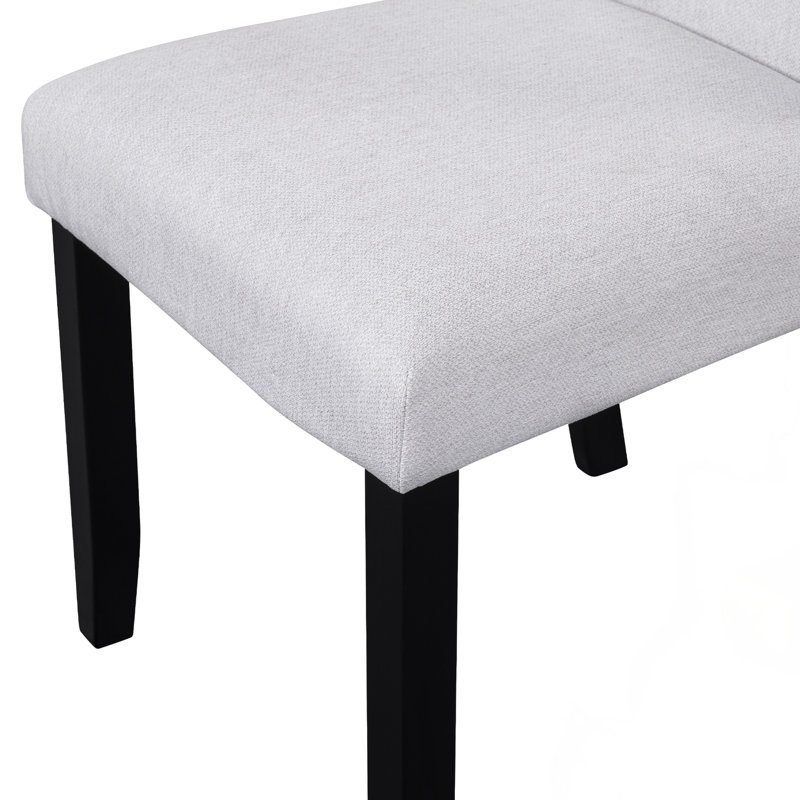 Ensemble de table de salle à manger 5 pièces, Noir, Beige