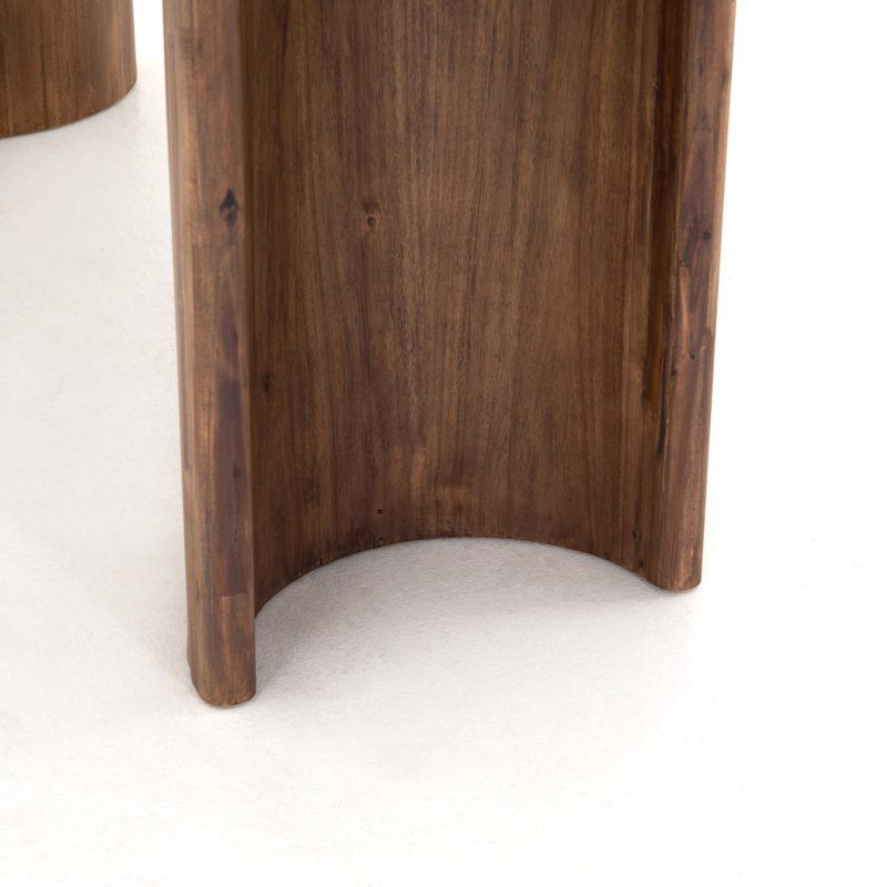 Paden Oval Dining Table, Seasoned Brown Acacia, 30" H x 94" W x 42" D