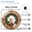 Horloge murale de Noël-Horloge-Père Noël-renne-Couronne