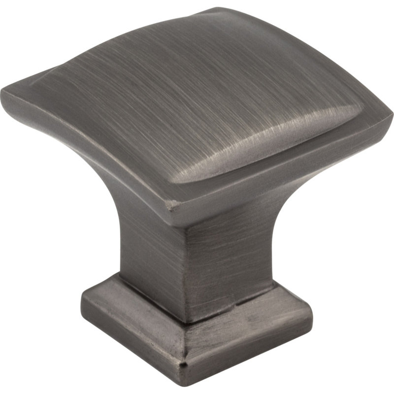 Annadale Square Knob, Brushed Pewter, 1 1/2"