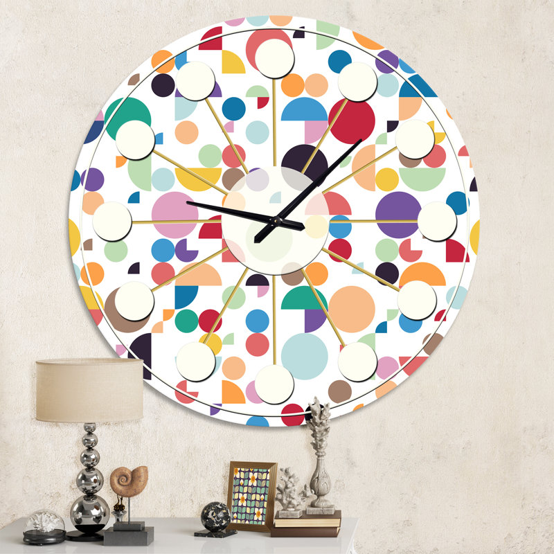 Horloge murale rétro Mid-Century, Moyenne
