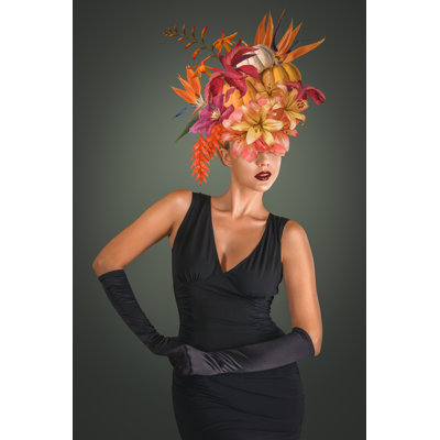 Woman With Flowers - Wrapped Canvas Print