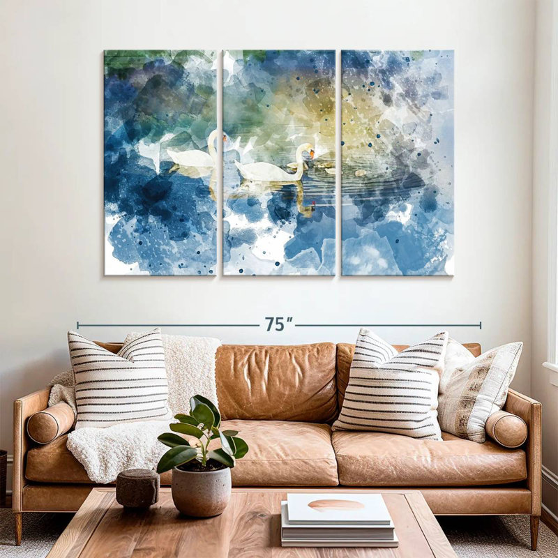 Brampt Wooing Swans, 24" H x 38" W