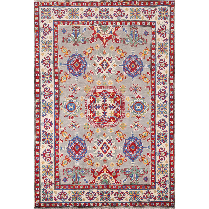 Tapis oriental fait à la main Kazak 5 x 7