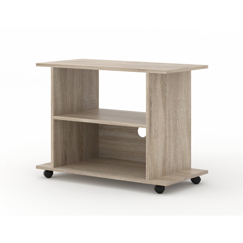 Mirah Unfinished TV Stand for TVs up to 32", Light Oak Wood