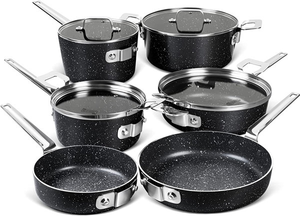 New Product Review! / Michelangelo 10 Piece Nonstick Hard Anodized Cookware  Set. Awesome! 