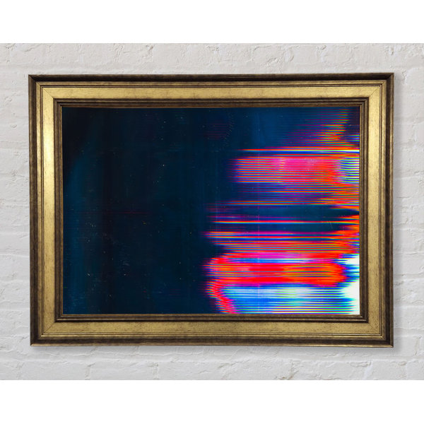 Bright Star Distorted Movement Red - Single Picture Frame Print ...