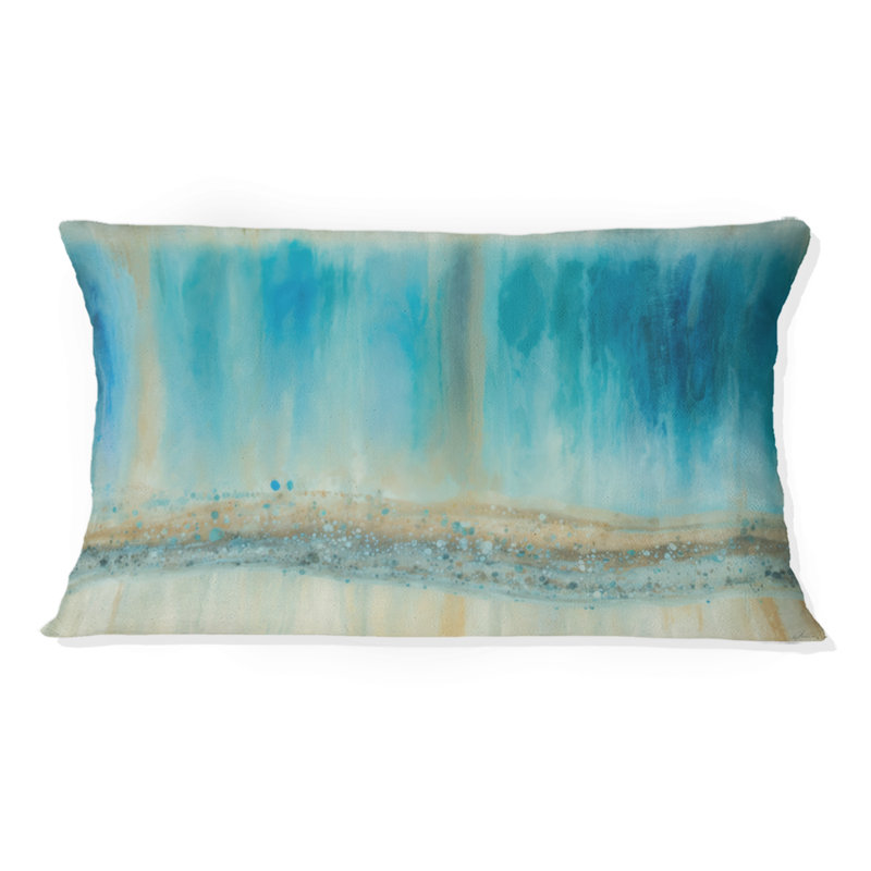 Coussin décoratif Restless River In The Rain V - Abstract