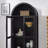Modern Glass Wood Storage Cabinet - High Arched With Lamp, Retro-Style Wooden With Adjustable Partitions-772186598
