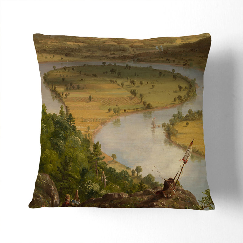 The Oxbow Met Square Throw Cushion, 55cm H x 55cm W x 20cm D, Stone