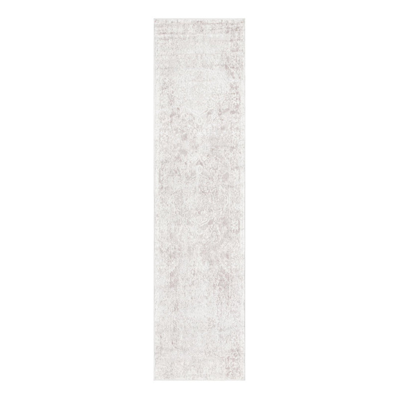 Audres Oriental Gray/Ivory Area Rug, Runner 2' x 8'