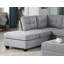 Canapé modulaire réversible 3 pièces 111 po 111 po - Canapé modulaire en microfibre, rangement pour repose-pieds-1964371032