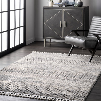Tapis gris pour salle à manger Dianne