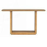 Wood Console Table with Curved Corners ,Shelf