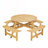 Outdoor 8 Person Round Picnic Table With 4 Built-In Benches-1261344351