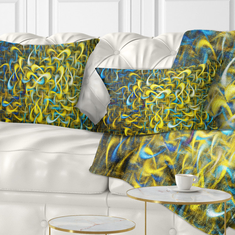 Coussin lombaire à motif abstrait fractal