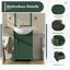 20" French Style Freestanding Bathroom Vanity with Ceramic Sink, Soft Closing Door & Bulged Ceramic Basin, Black-133712007