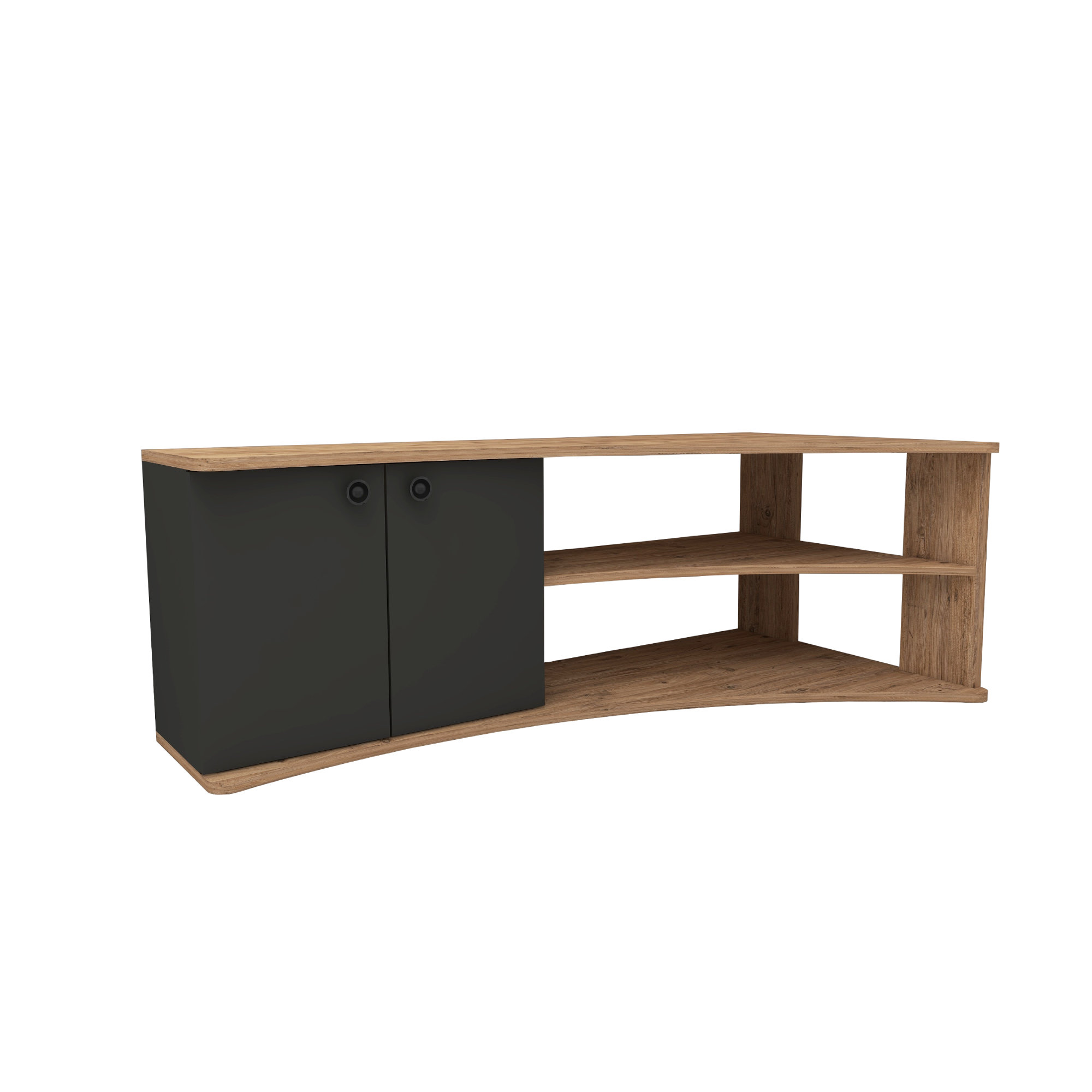 Latitude Run TV Stand with Shelves and for TVs up to 65" Dion