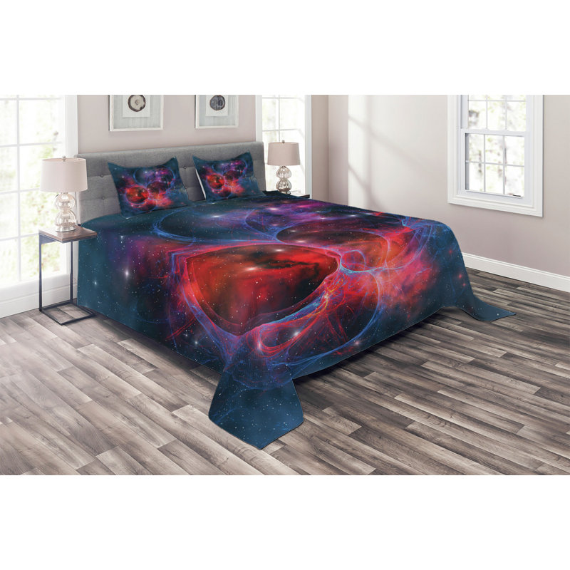Modern & Contemporary Polyester Coverlet, King Bedspread + 2 Shams