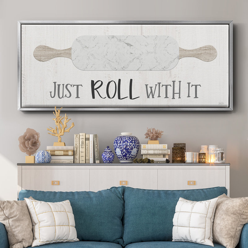 Roll With It- Framed Canvas, 12" H x 30" W