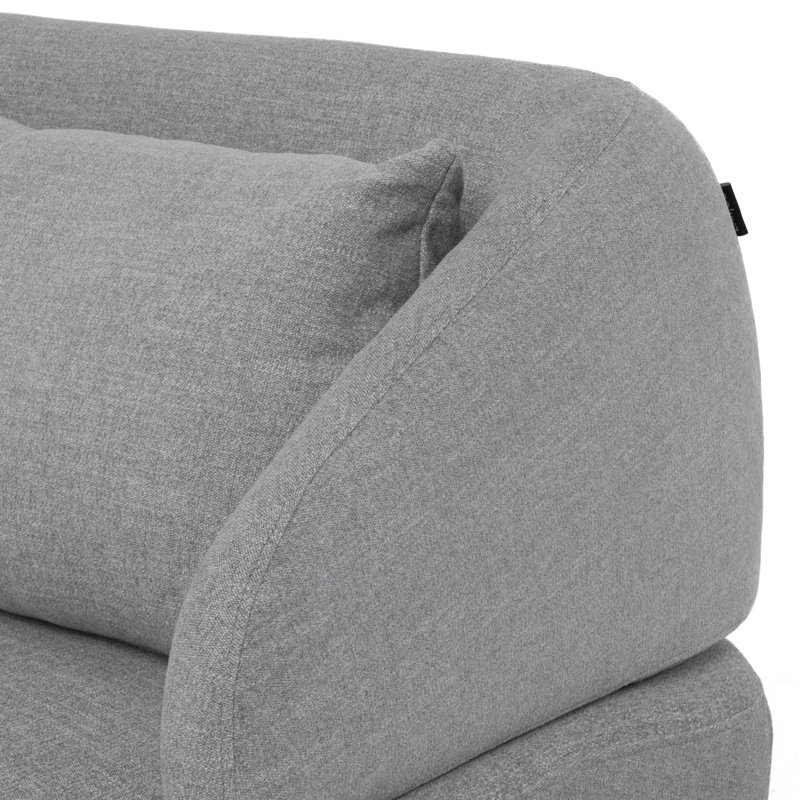 Kamayia 75'' Recessed Arm Sofa Bed, Light Gray
