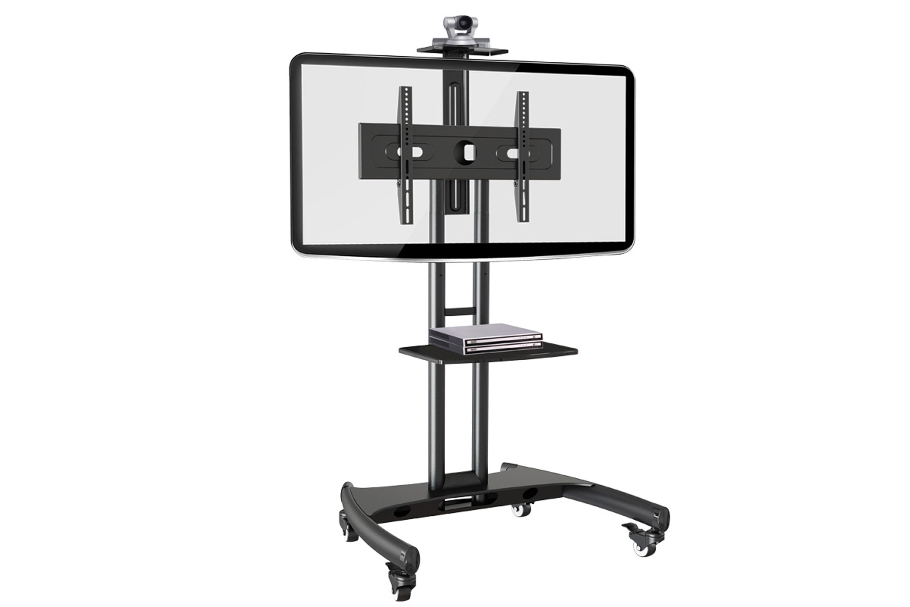 Rocelco Video Conferencing Black Fixed Floor Stand Mount for Greater ...