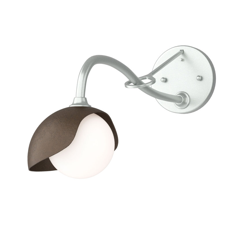 Brooklyn 1 - Light Hardwired Armed Sconce, Vintage Platinum, Bronze