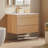 30'' Wall-Mounted Bathroom Vanity with Single Ceramic Sink, Modern Slatted Front, Natural Wood Finish,Soft-Close Drawers for Bathroom