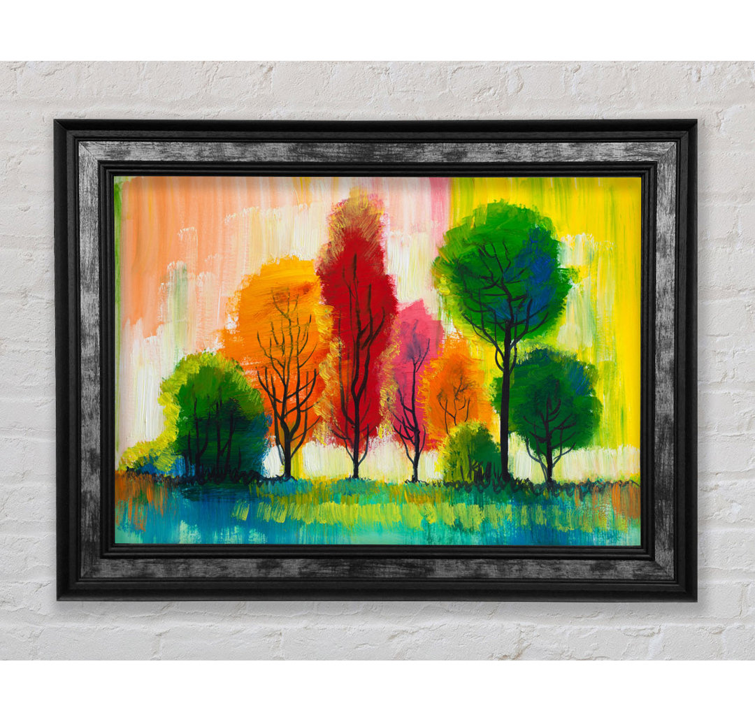 Autumn Vibrant Trees - Einzelne Bilderrahmen Kunstdrucke