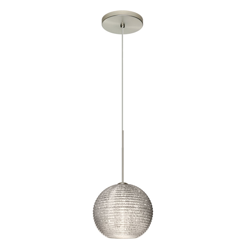 Kristall 1 - Light Single Pendant, Satin Nickel, Glitter