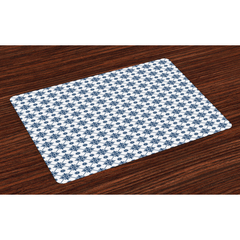 Zipporah Dutch Rhombuses and Flowers Placemat