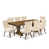 Beige clair / noyer antique