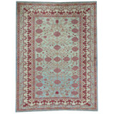 Kotanabad Wool Oriental Area Rug in Blue/Red/Beige