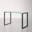 Orion Tempered Glass Stainless Steel Writing Desk-33064538
