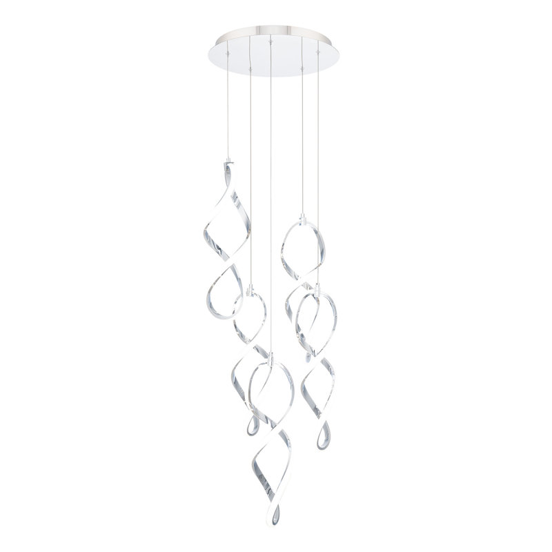 Interlace Round Multi-Light 4-CCT Pendant, Chrome