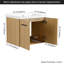 Meuble-lavabo mural simple 24 po avec lavabo en résine et meuble-lavabo mural avec 2 portes à fermeture douce