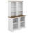 Two-Piece Tall Curved Bookshelf, Freestanding Tall Cabinet With Fully Open Storage, Stylish Display Shelf With Anti-Tip Device-440552638