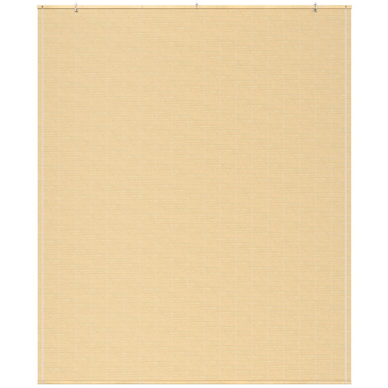 Cordless Bamboo Semi-Sheer Window Shades, 60"W x 72"L, Beige