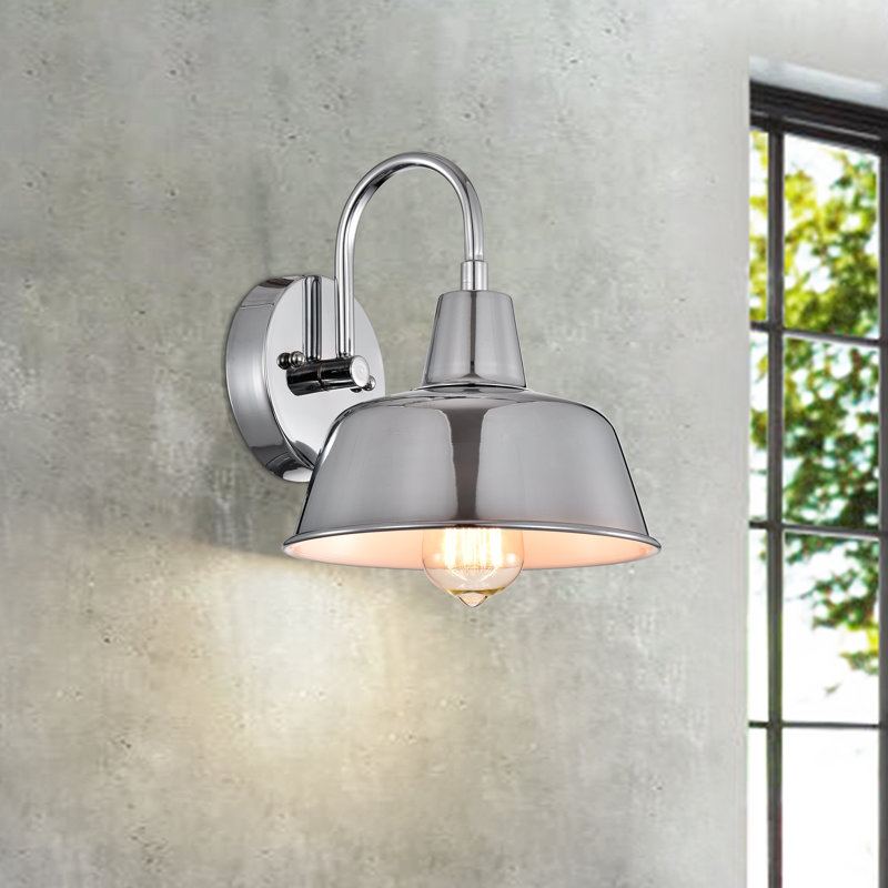 Dovenby Steel Armed Sconce, Chrome
