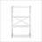 Bookshelf, Modern Minimalist 4-Tier Ivory White Chrome Silver Frame, 22Lx9Dx13H | White | Metal