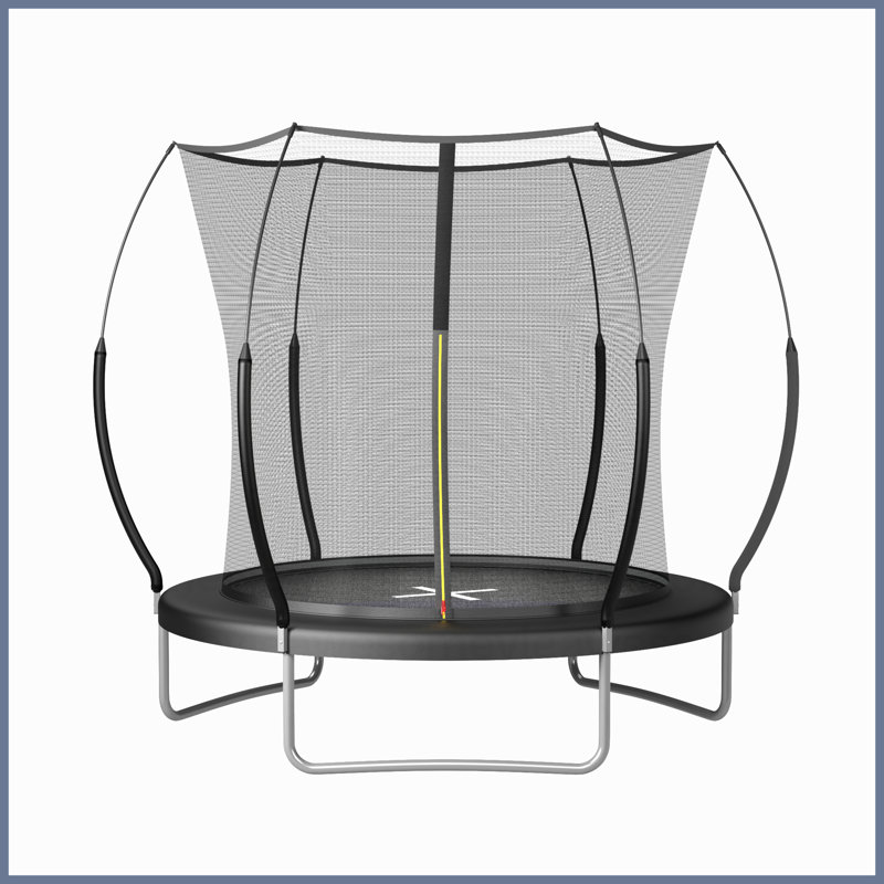 8FT Springfree No Gap Trampoline- Black, Black