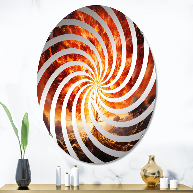 Moïse brûlant, paysage chrétien I - miroir décoratif Vortex MIR108357 O, L 24 po x H 36 po