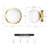 1-light Damp Rated Brass Wall Sconce With White Glass Shade 