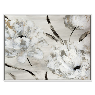 Misty Morning Blooms Framed On Canvas by Katrina Craven Print