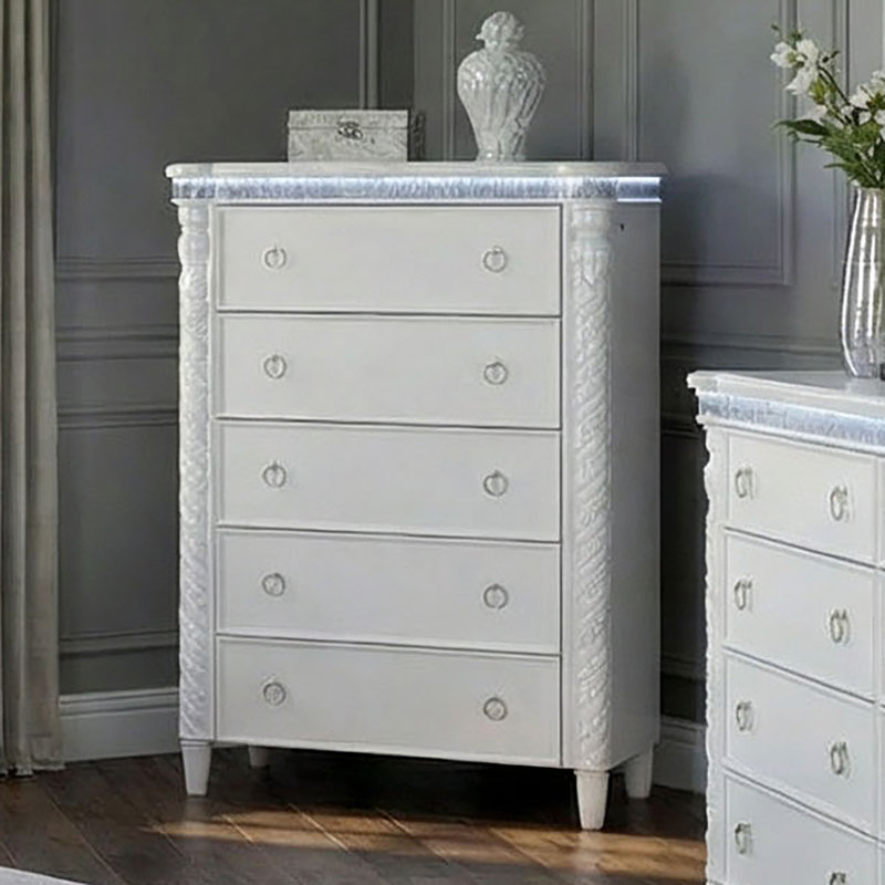 Commode à DEL 5 tiroirs Feeny