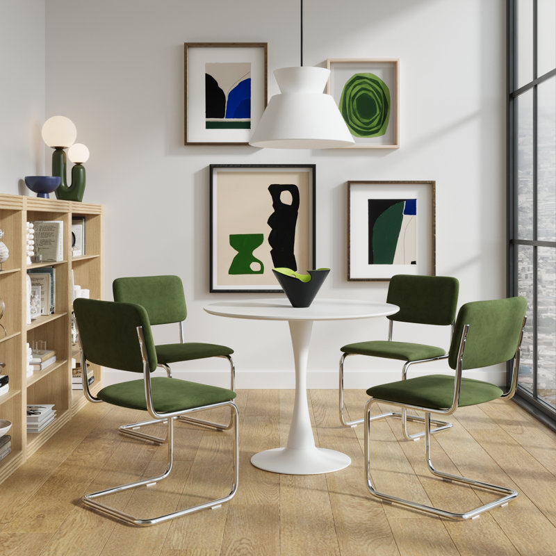 5-piece Dining Set, Green