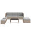 Rattan Look Patio Lounge Set - Uv-Coated Poly Rattan, Powder-Coated Steel, Washable Cushions-197611291